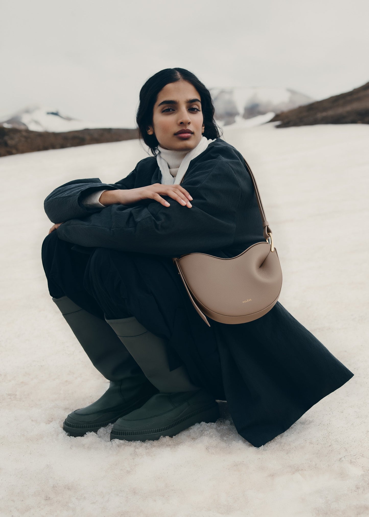 Tonca - Taupe Genarbtes Leder