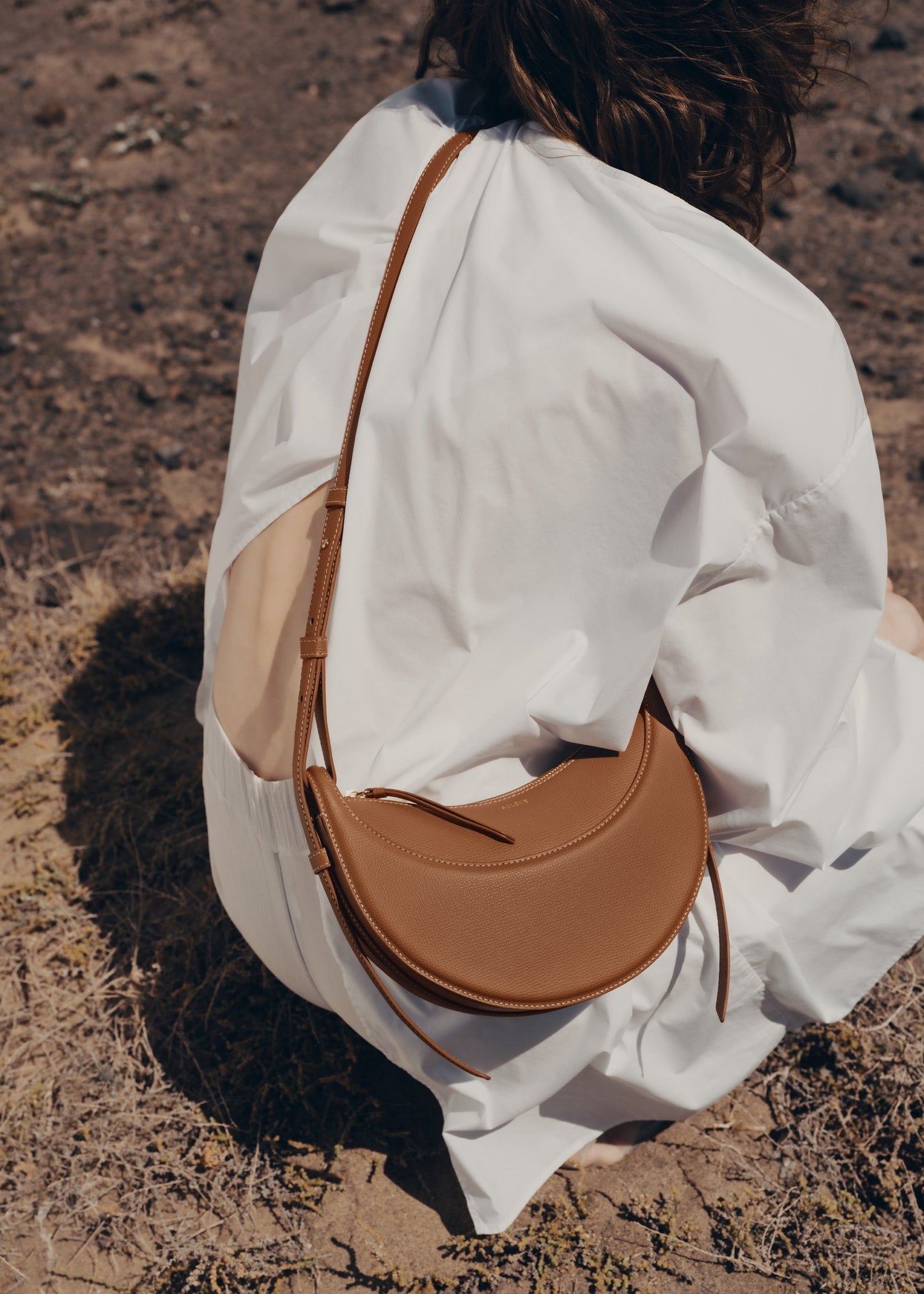 Numéro Dix - Camel Genarbtes Leder