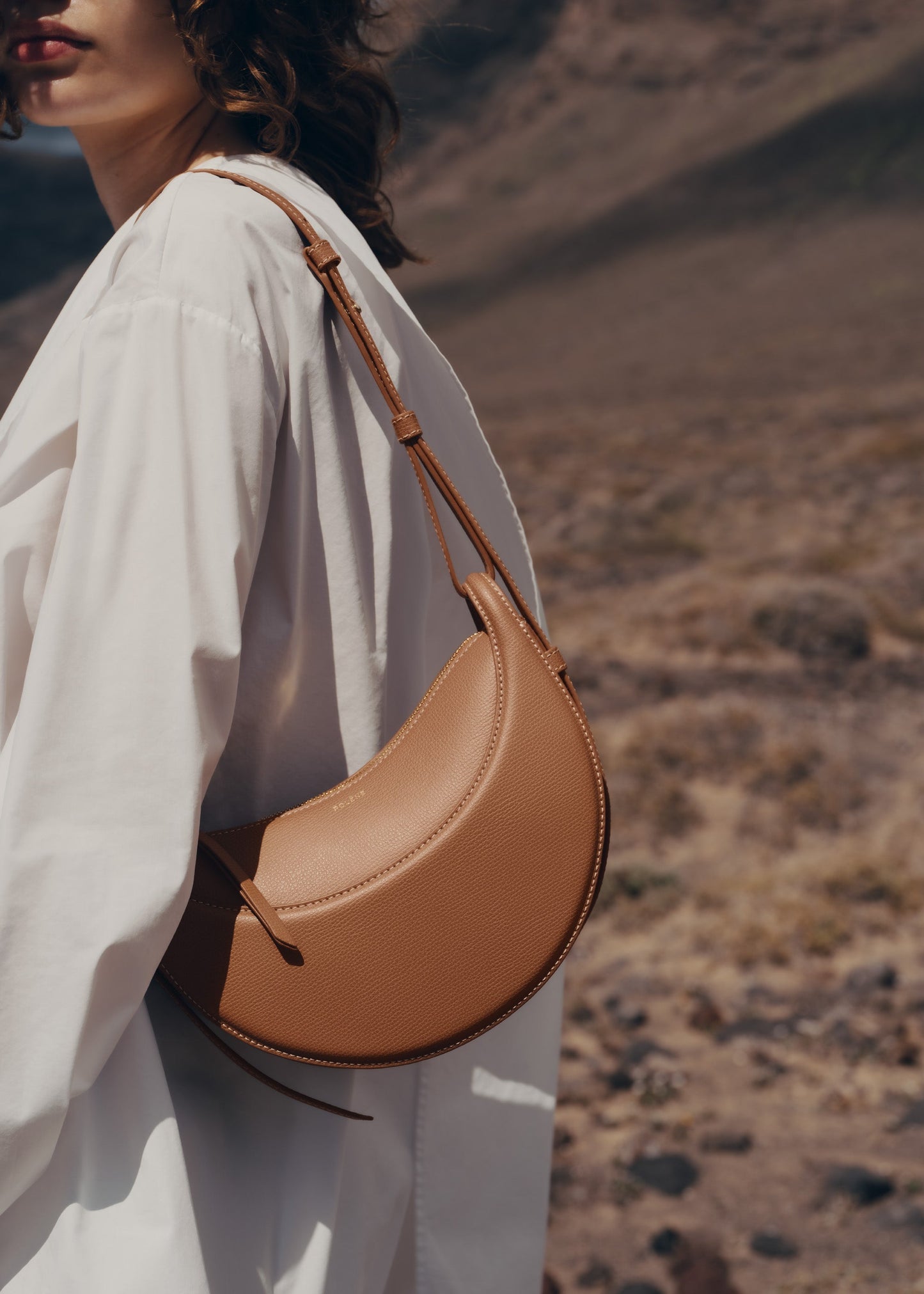 Numéro Dix - Camel Genarbtes Leder