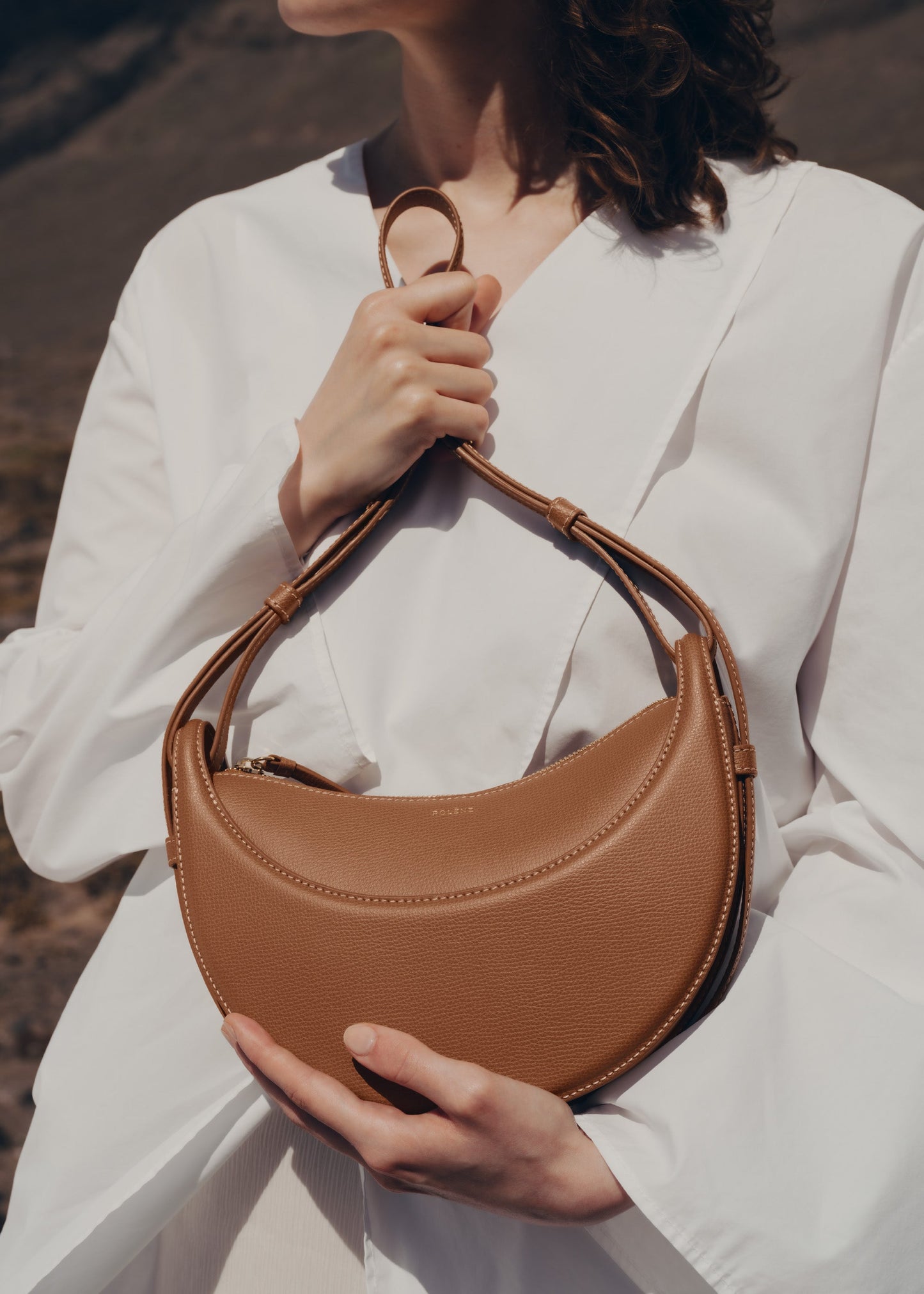 Numéro Dix - Camel Genarbtes Leder