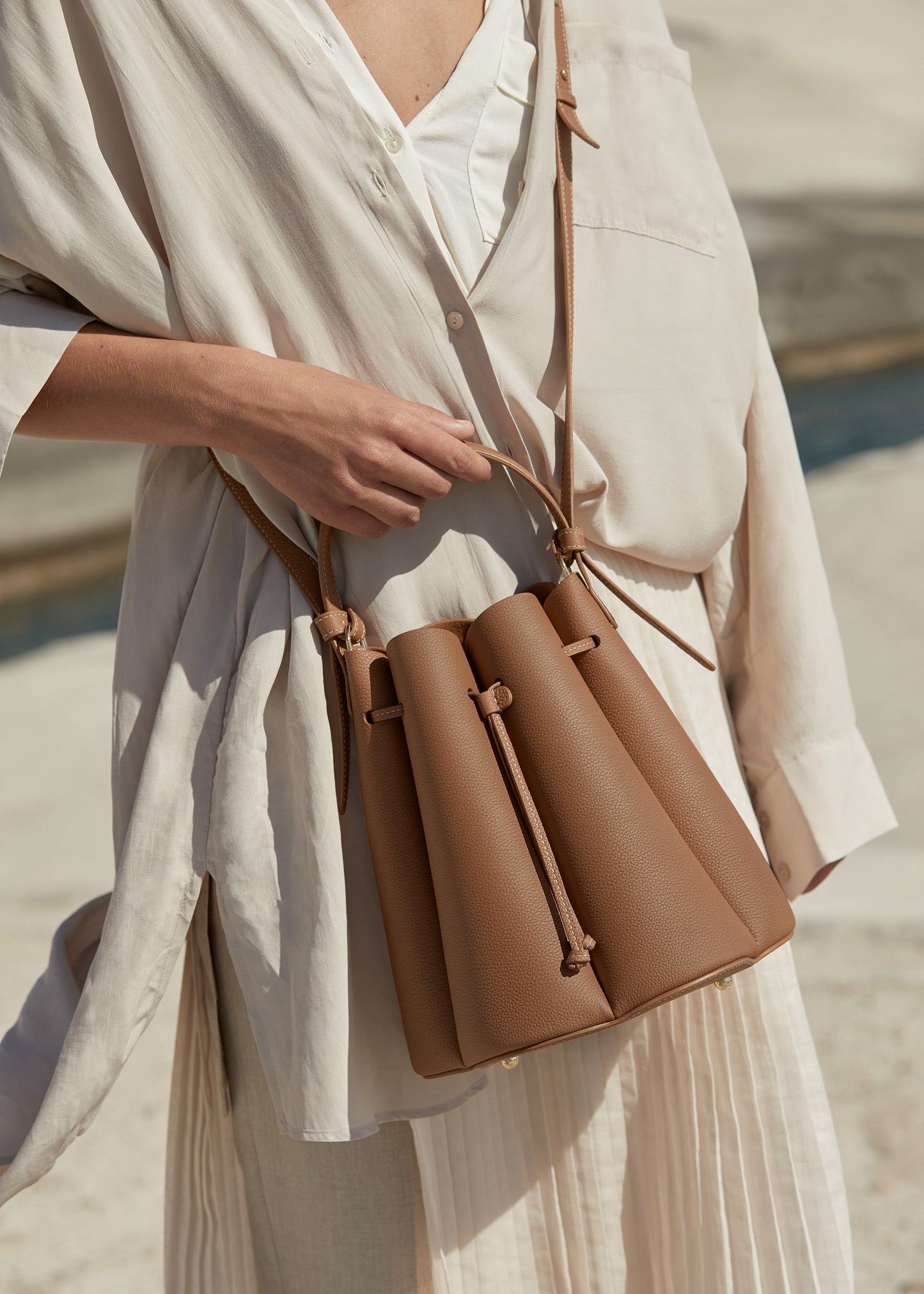 Numéro Huit - Camel Genarbtes Leder