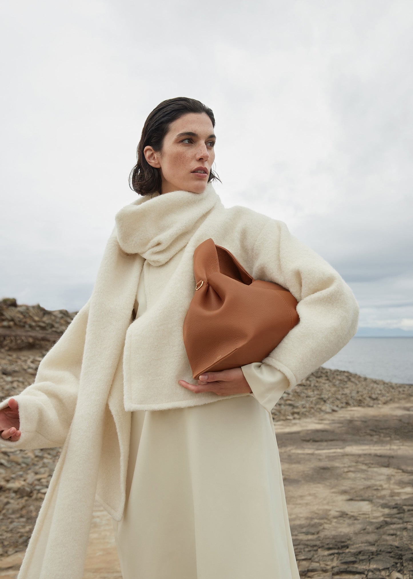 Numéro Neuf - Camel Genarbtes Leder