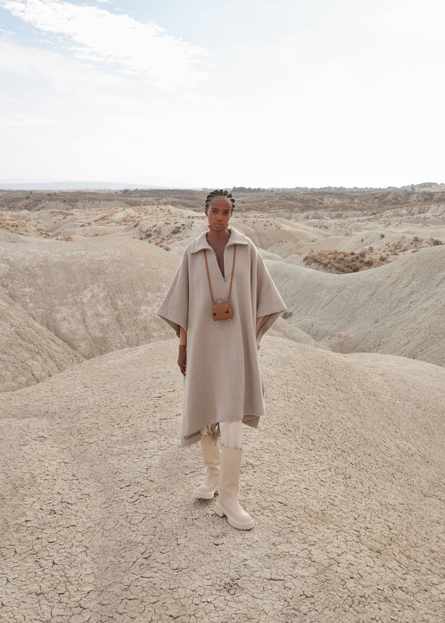Numéro Un Micro - Camel Genarbtes Leder