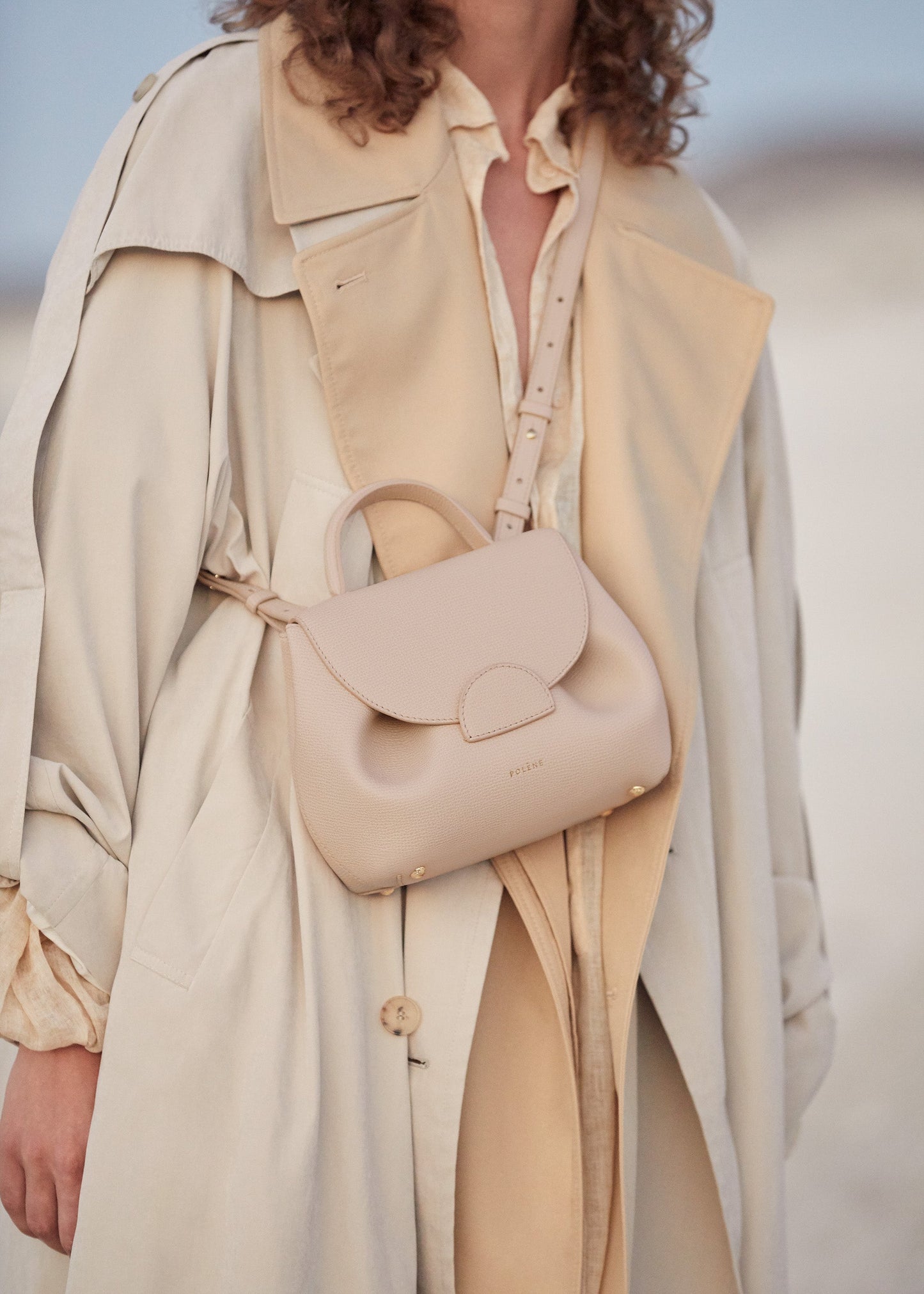 Numéro Un Nano - Nude Genarbtes Leder