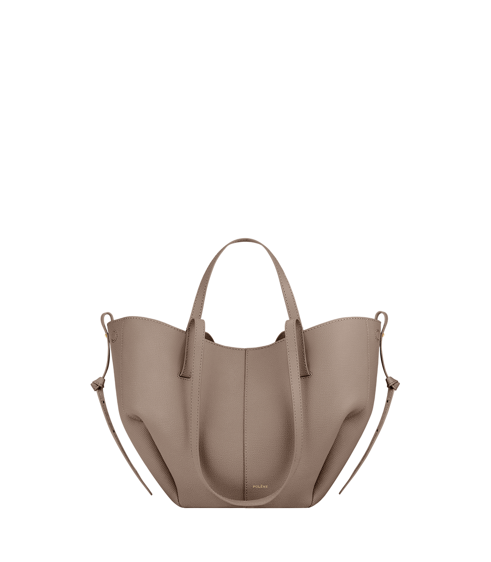 Cyme Mini - Taupe Genarbtes Leder