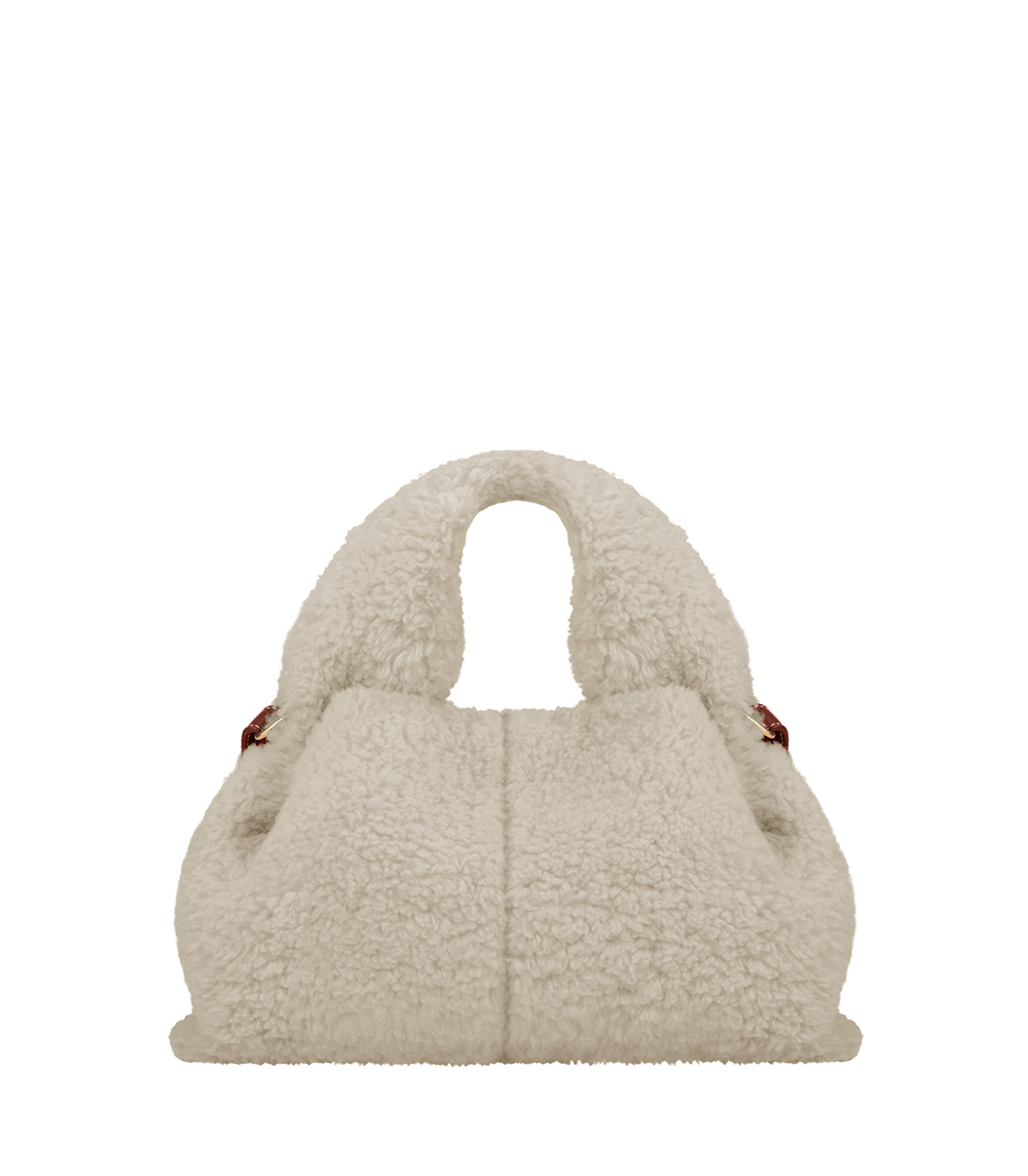 Numéro Neuf Mini - Flauschige Stricktasche Ecru