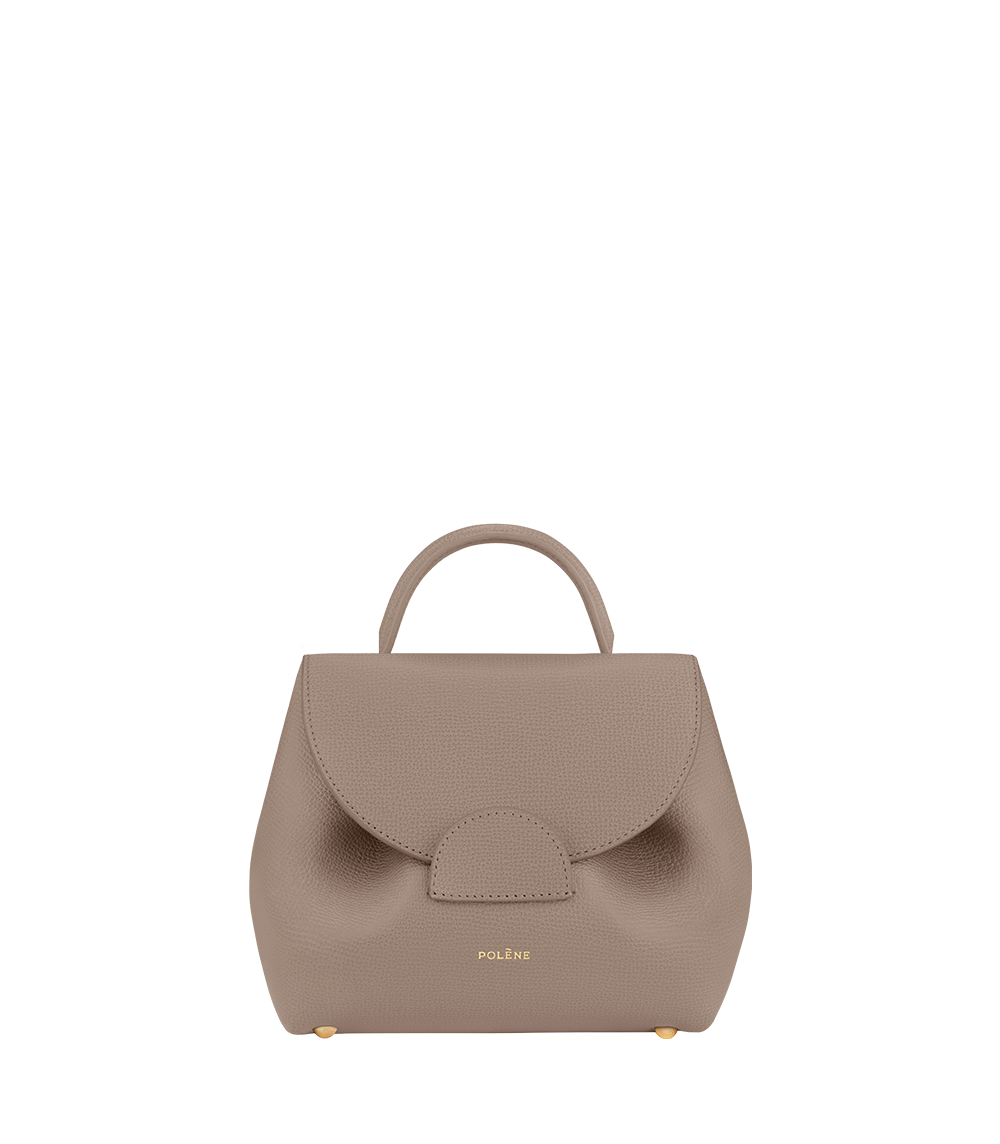 Numéro Un Nano - Taupe Genarbtes Leder