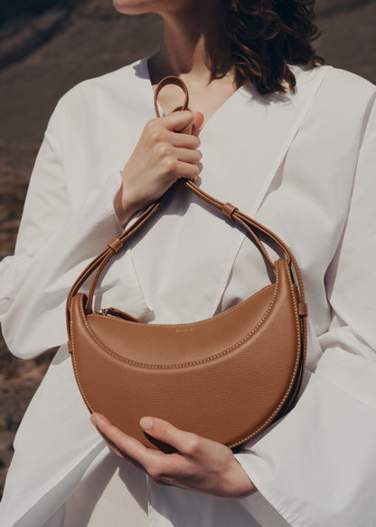 Numéro Dix - Camel Genarbtes Leder