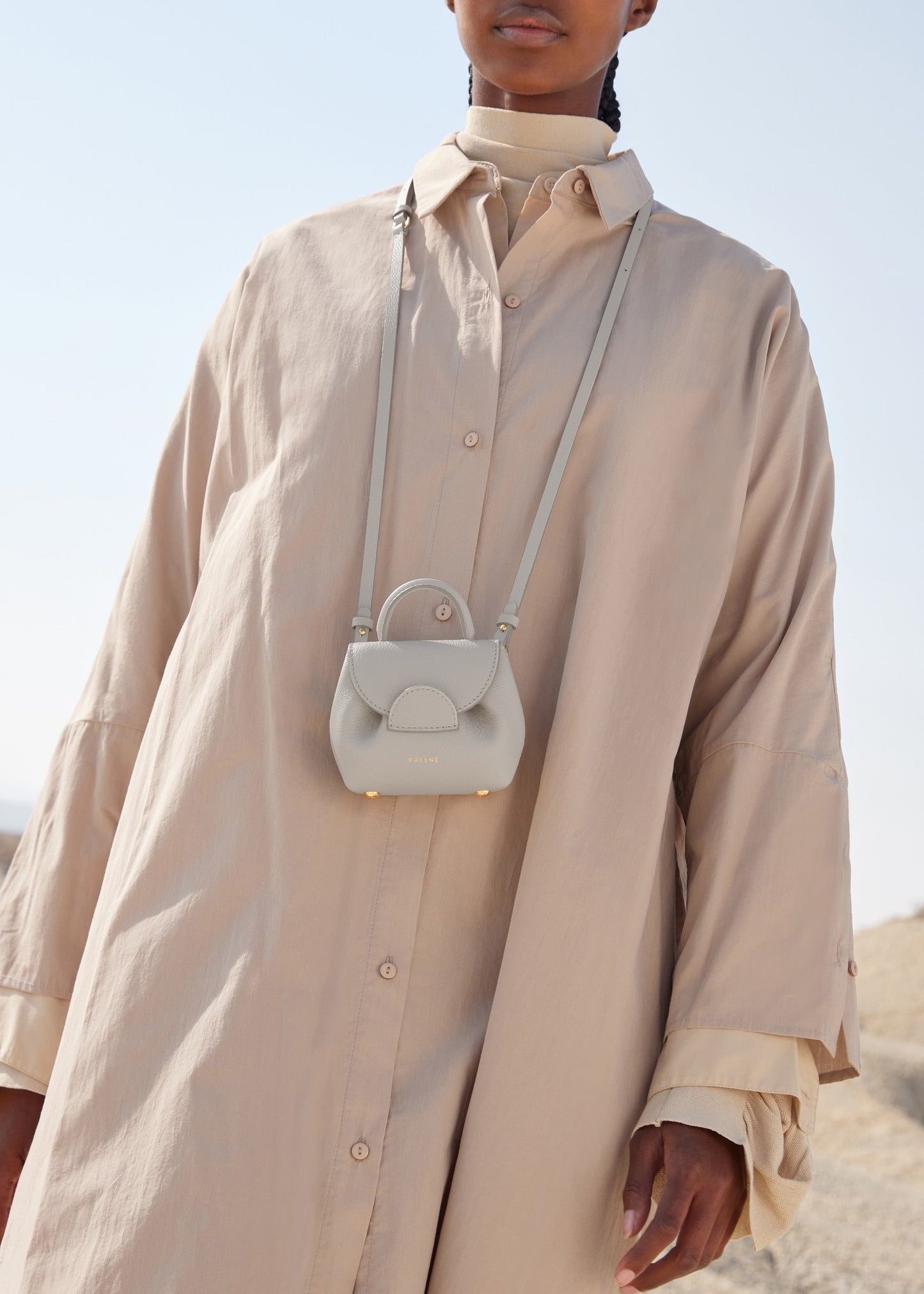 Numéro Un Micro - Kreide Genarbtes Leder