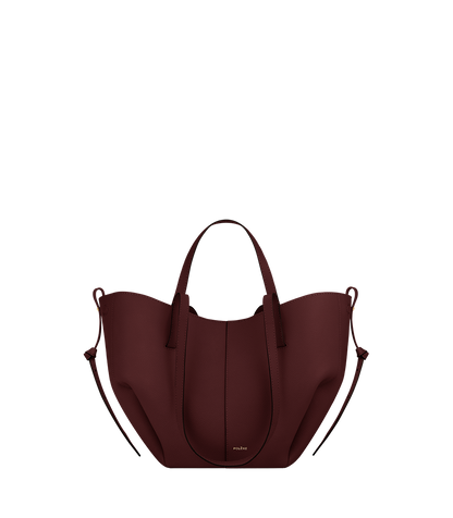 Cyme Mini - Schwaze Kirsche Genarbtes Leder