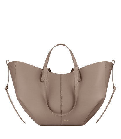 Cyme - Taupe Genarbtes Leder