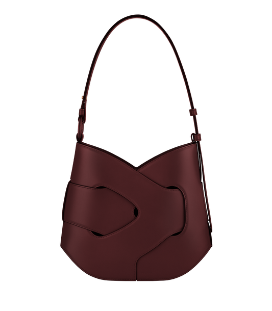 Nodde Hobo - Schwarze Kirsche Glattes Leder