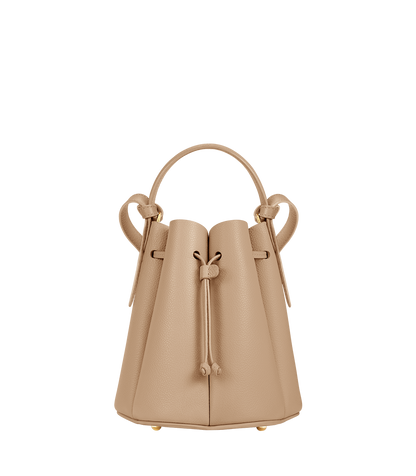 Numéro Huit Mini - Beige Genarbtes Leder