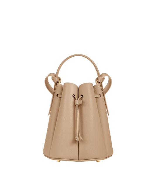 Numéro Huit Mini - Beige Genarbtes Leder