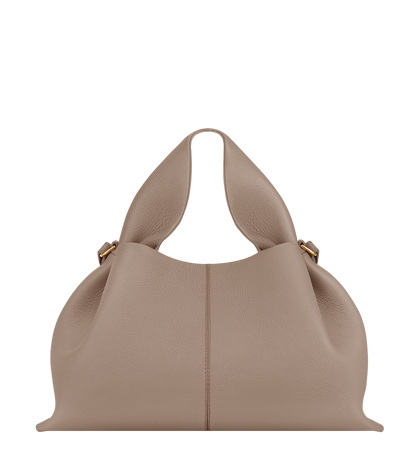 Numéro Neuf - Taupe Genarbtes Leder