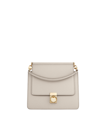 Numéro Sept Mini - Kreide Genarbtes Leder