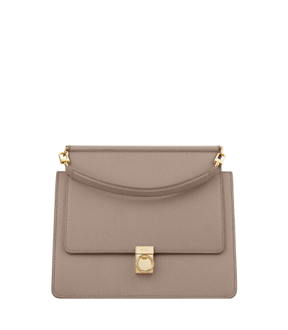 Numéro Sept - Taupe Genarbtes Leder