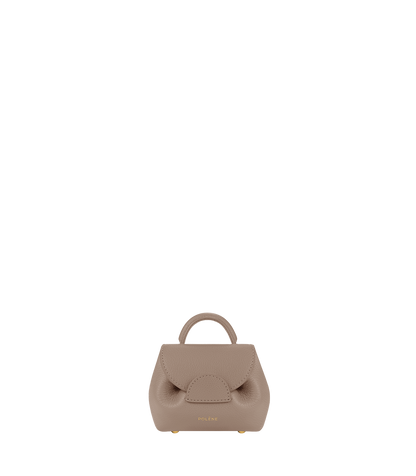 Numéro Un Micro - Taupe Genarbtes Leder